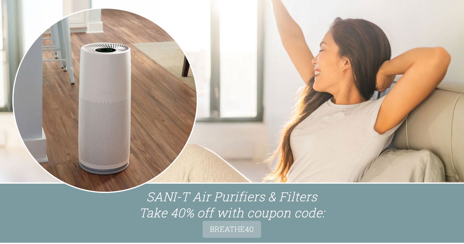 Sani-T landing page header